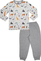 Nature Planet Kinderpyjama pyjama Wilde Dieren (100% Oeko-tex gecertificeerd)  maat 104-110 maat  4-5 jaar