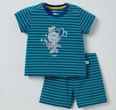 Woody pyjama baby - blauw-groen gestreept - octopus - 211-3-PZA-Z/974 - maat 56