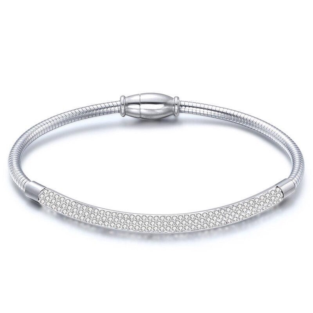 Amodi® Jewellery - Armband met Zirkonia Lagen - Zilverkleurig - Amodi