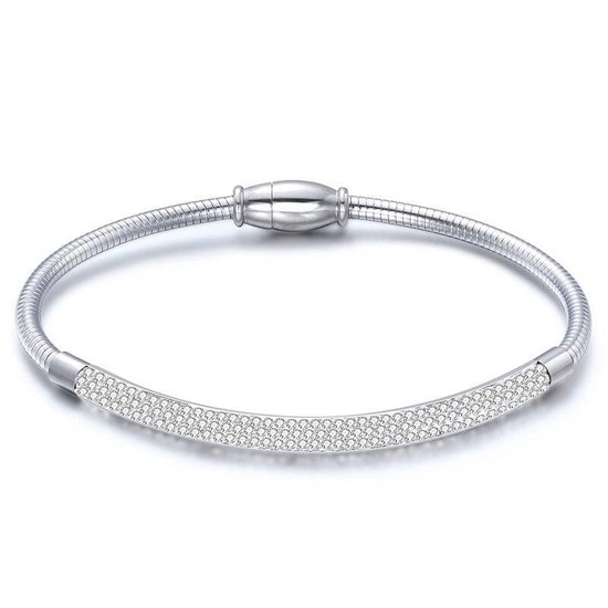 Amodi® Jewellery - Armband met Zirkonia Lagen - Zilverkleurig
