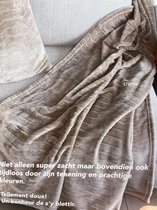 Plaid Jazz, Fleece Grand Luxe, maat 150x200, 300 gr/m2 kleur grijs