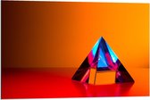 Dibond - Gekleurde Geometrische Piramide - 90x60cm Foto op Aluminium (Met Ophangsysteem)