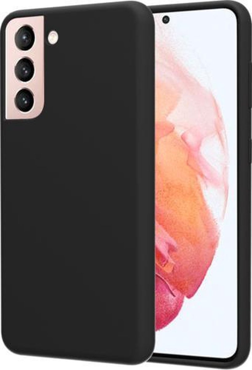 MH by Azuri liquid silicon cover - zwart - voor Samsung Galaxy S21