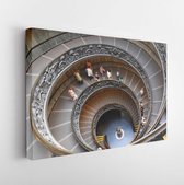 People climbing down the stairs of the Vatican Museums in Vatican, Rome, Italy - Modern Art Canvas  - Horizontal - 290009939 - 115*75 Horizontal