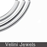 Velini jewels-OMEGA6-42 -6MM Omega 925 Ketting Zilver gerodineerd - 42 cm