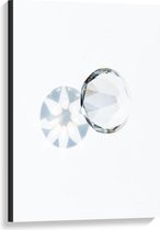 Canvas  - Mooie Heldere Diamant - 60x90cm Foto op Canvas Schilderij (Wanddecoratie op Canvas)