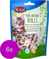 Trixie Premio Rolletjes - Kattensnack - 6 x Vis Kip 50 g