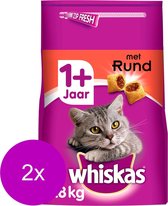 Whiskas Brokjes Adult Rund - Kattenvoer - 2 x 3,8 kg