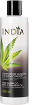 India Cosmetics Shampoo met hennepolie  - Hydrateert, verzacht en verdikt de haarstructuur 400 ml