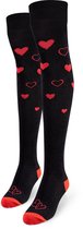 Good Mood Over Knee Kousen - Liefdes Hartjes - Maat L/XL