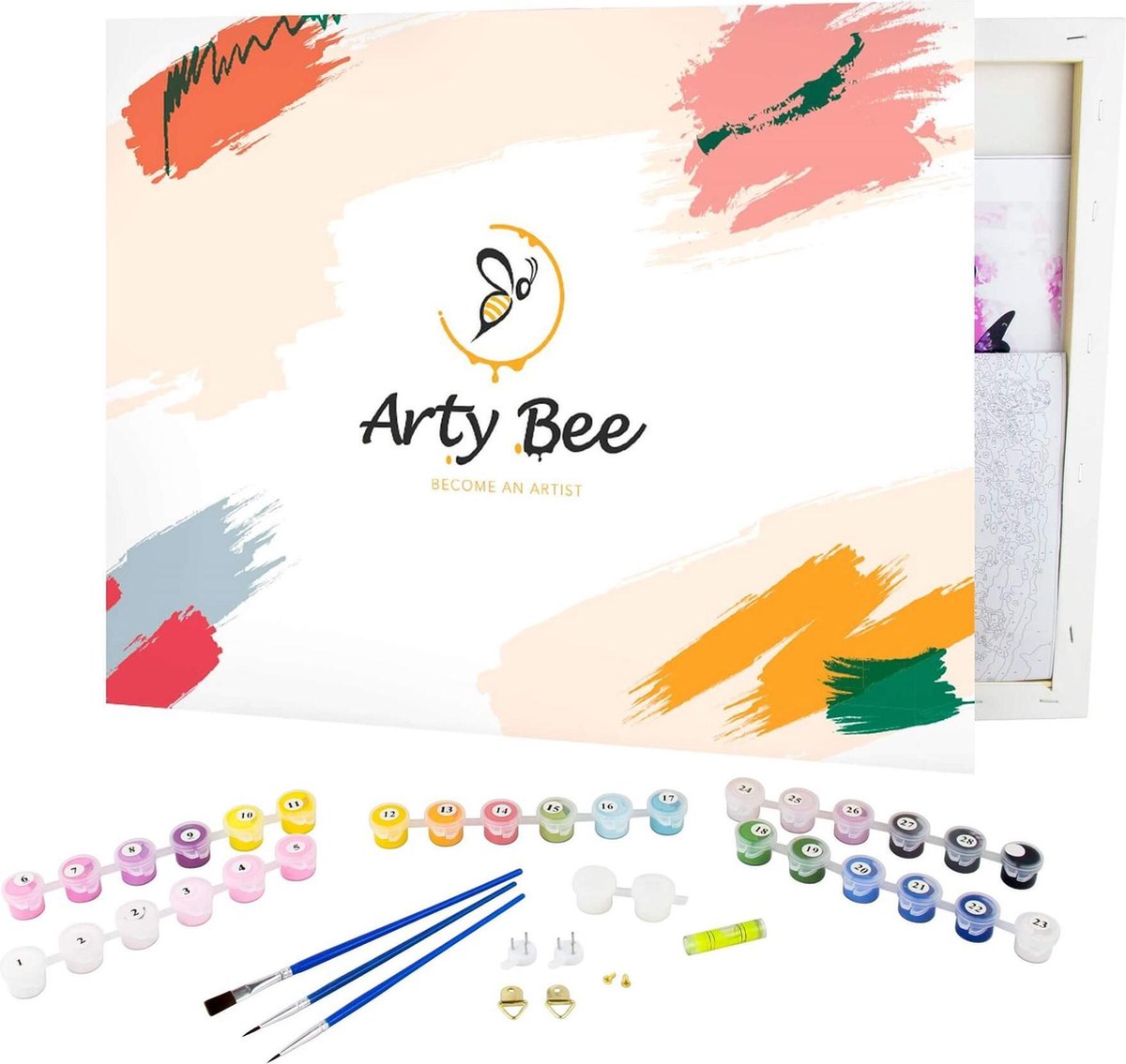 Schilderen Op Nummer Volwassenen DIY Paint By Number Compleet Hobby Pakket op Frame met Vernis - ®Arty Bee - Trotse Herder 50x40cm — afbeelding 11