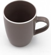 YILTEX – Koffiebekers – Koffiekopjes - Mokken – set van 6st – Porselein – 350ml - GRIJS