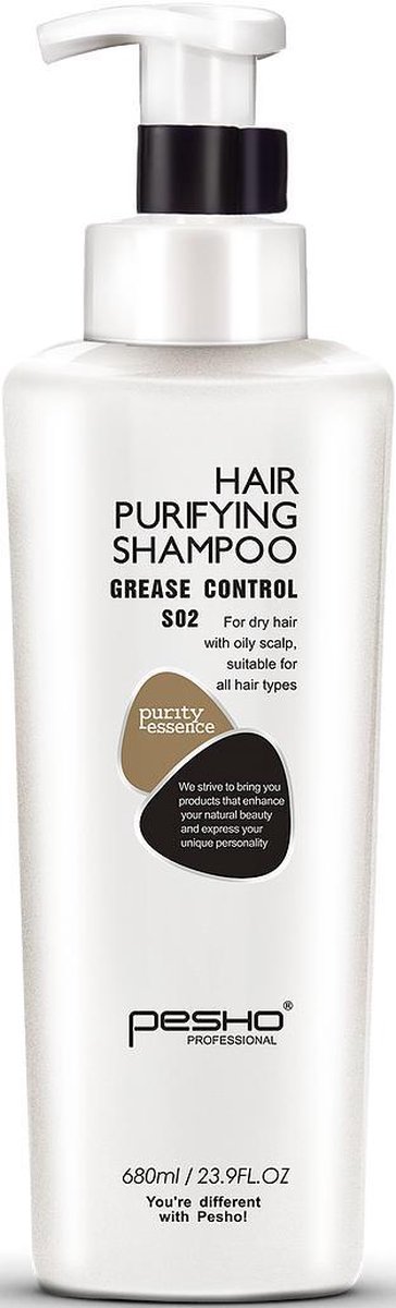 Pesho Professional- HAIR PURIFYNG SHAMPOO - shampoo voor droog haar en voor vette hoofdhuid - 680ml