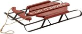 J-Line Slee Let It Snow Decoratie Hout/Metaal Rood