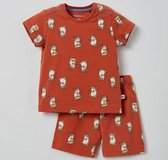 Woody pyjama baby - donkerrood met cavia all-over print - cavia - 211-3-PZA-Z/921 - maat 80