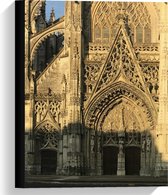 Canvas  - Kathedraal in Frankrijk - 30x40cm Foto op Canvas Schilderij (Wanddecoratie op Canvas)