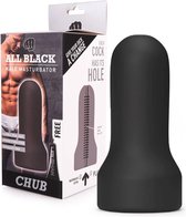 All Black Chub - Masturbator - Made In Belgium - 17cm - Zwart