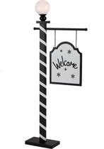 J-Line Bord Led Welcome/Bienvenue Metaal Zwart/Wit