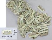 Extensions clips for clip in extensions extension clips -clips voor extensions -haarextensions clip -clipjes voor extensions - 3.2mm Beige - extension clips 10 stuks blond - Blond