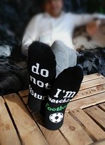 Verjaardag cadeau - Voetbal sokken - Tekst Sokken - Sokken met spreuk - Valentijnsdag cadeau - Leuke sokken - Vrolijke sokken - Luckyday Socks - Sokken met tekst - Aparte Sokken -