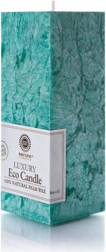 Eco Palmwas kaars RECTANGLE GREEN