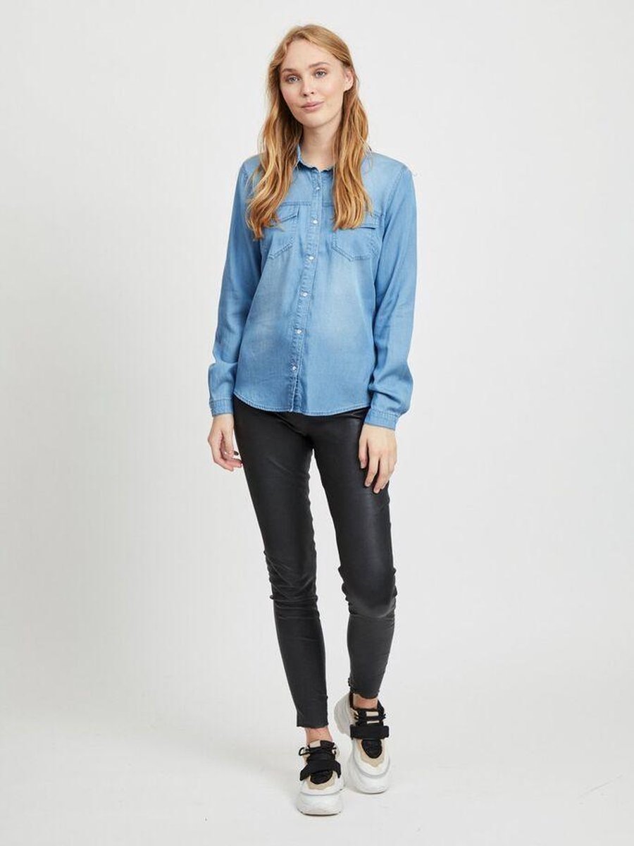 VILA VIBISTA DENIM SHIRT/SU-NOOS Dames Blouse - Maat S | bol