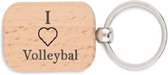 Akyol - I love volleybal - volleybal - sport - sleutelhanger - geschenk – gift – verjaardag – verassing – feestdag – cadeau – kado – versiering - balsport - zaal - strand - toernoo