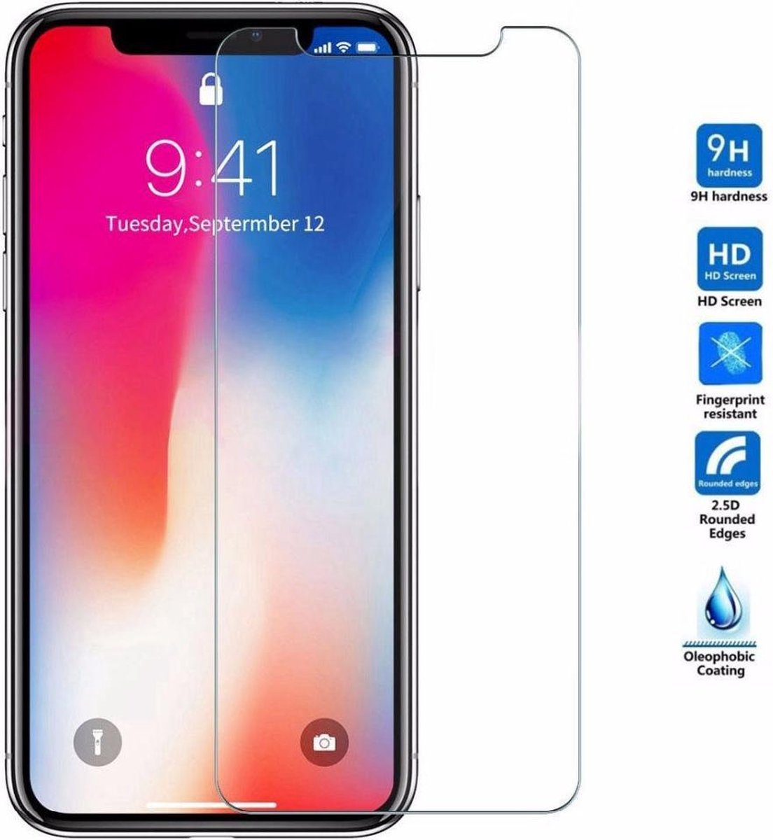 Screenprotector iphone 12 Mini - Screenprotector glas - Tempered Glass screen protector - Extra sterk en veilig - 9H glas extra hard