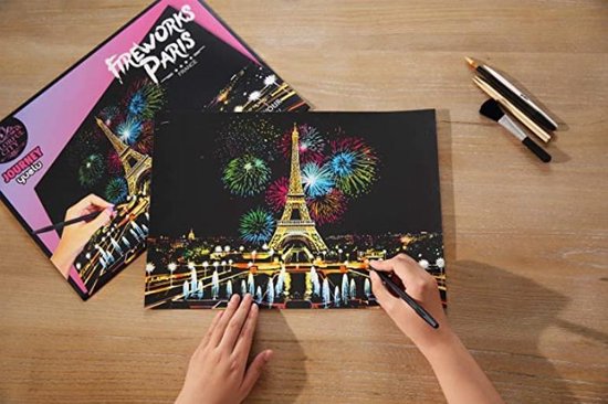 Scratch Art Volwassenen - 41x28 cm - Eiffeltoren Parijs - Knutselen meisjes  –... | bol.com