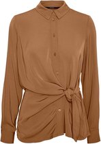 Vmmaci Ls Knot Shirt Wvn 10239922 Tabacco Brown