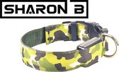 Leger print LED halsband | maat XL | voor honden | army groen | verlichte halsband voor honden | LED hals band | LED hondenriem | army halsband LED | camouflage halsband
