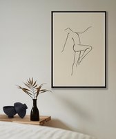 Female Elegant Lineart No1 Poster - 50x70 cm - Studio Trenzy