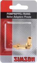 verloopnippels Frans/dunlop goud 2 stuks