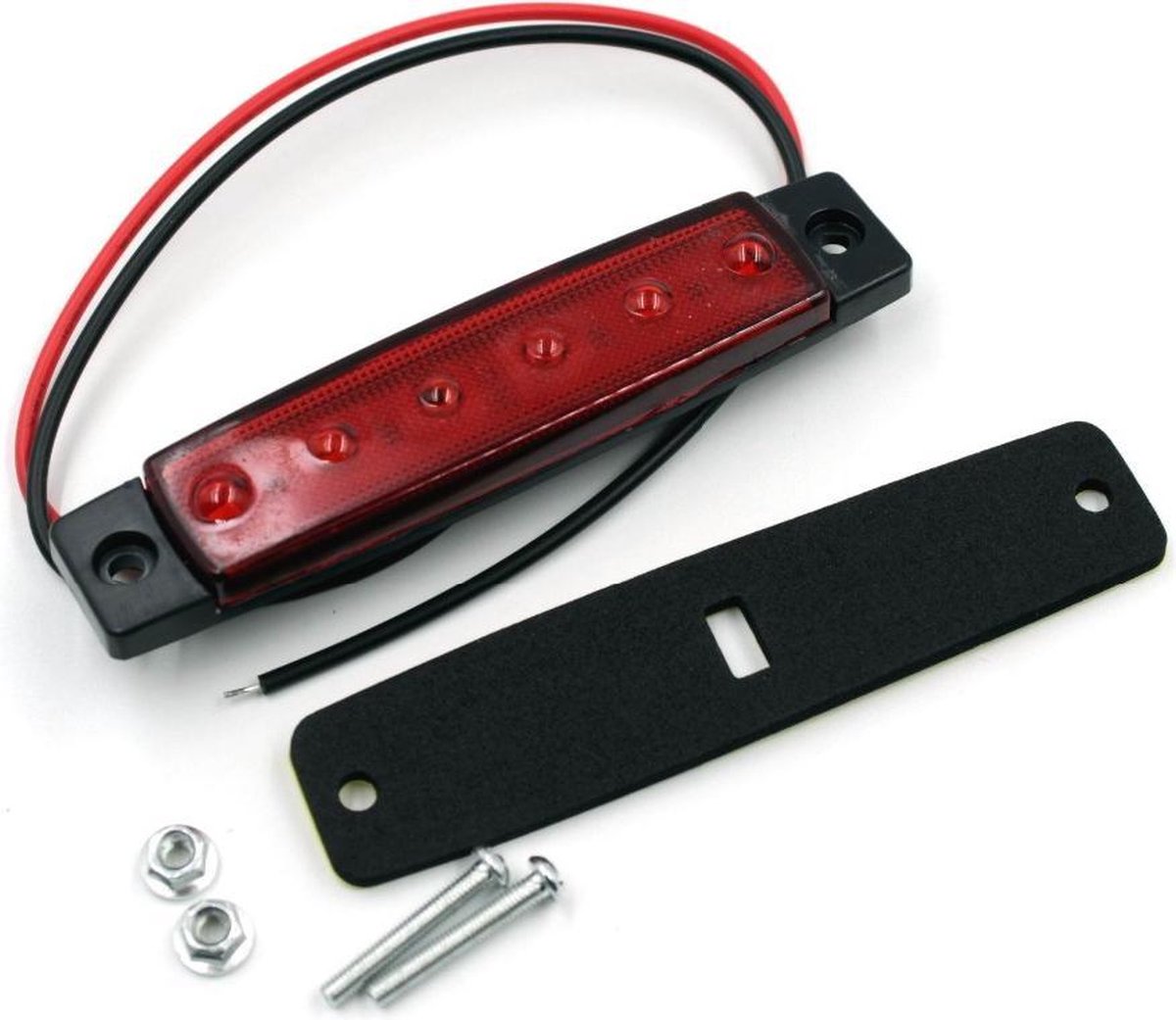 Zij markeringslamp 24v 6LED ROOD