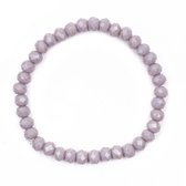 Melady Kralen Armband 37beads*6mm Grijs Glas Rond Kralen Armband Dames Armbandjes Sieraden Dames