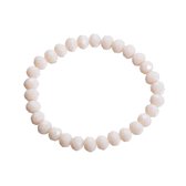 Melady Kralen Armband 30beads*8mm Beige Glas Rond Kralen Armband Dames Armbandjes Sieraden Dames