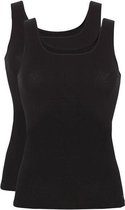 Ten Cate Shirt met brede bandjes 2Pack Basic Zwart - Maat XXXL