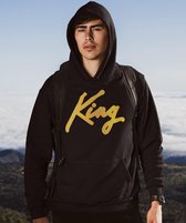 King / Queen Hoodie Gold (King - Maat 3XL) | Koppel Cadeau | Valentijn Cadeautje voor hem & haar