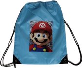 Gymtas blauw Mario money - Rugtas - Rugzak - Tas - Zwemtas - Schooltas - Kindertas - Kinderen - School - 45x35 cm (lxb)