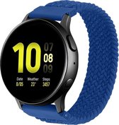 Bandje Voor Garmin Vivoactive / Vivomove Nylon Gevlochten Solo Band - Atlantische Blauw - Maat: 20mm - XL - Horlogebandje, Armband