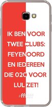 6F hoesje - geschikt voor Samsung Galaxy J4 Plus -  Transparant TPU Case - Feyenoord - Quote #ffffff