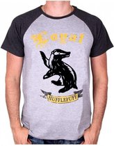 HARRY POTTER - T-Shirt Hufflepuff Loyal - grijs/zwart (XL)