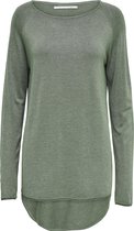 ONLY ONLMILA LACY L/S LONG PULLOVER KNT NOOS Dames Trui Groen - Maat S