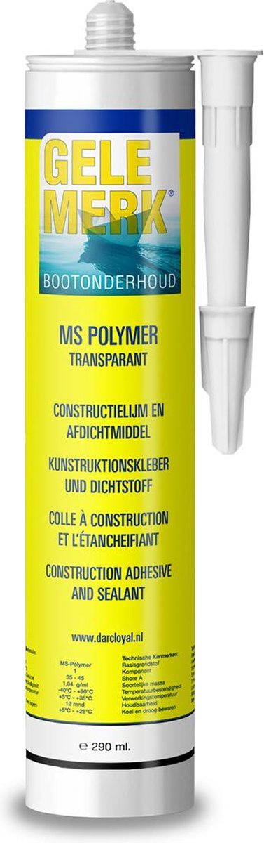 Gele Merk - MS Polymer - Montagekit - lijmkit - kleur transparant