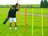 Sla om stokken 10x - Set van 10 stokken - Met draaggordel - Voetbal trainingsmateriaal