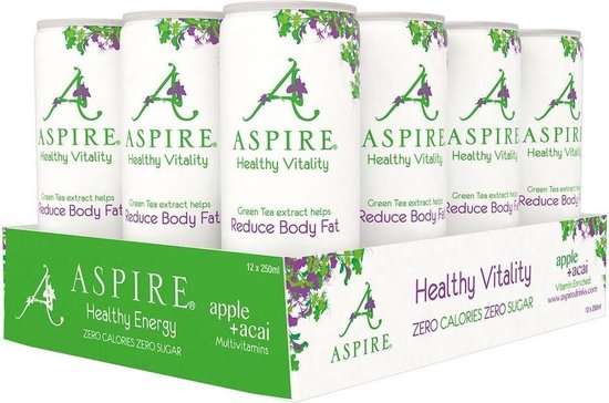 Aspire Drinks - Appel & Acai - 12 x 250ml