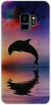 ADEL Kunststof Back Cover Hardcase Hoesje Geschikt voor Samsung Galaxy S9 - Dolfijn Blauw