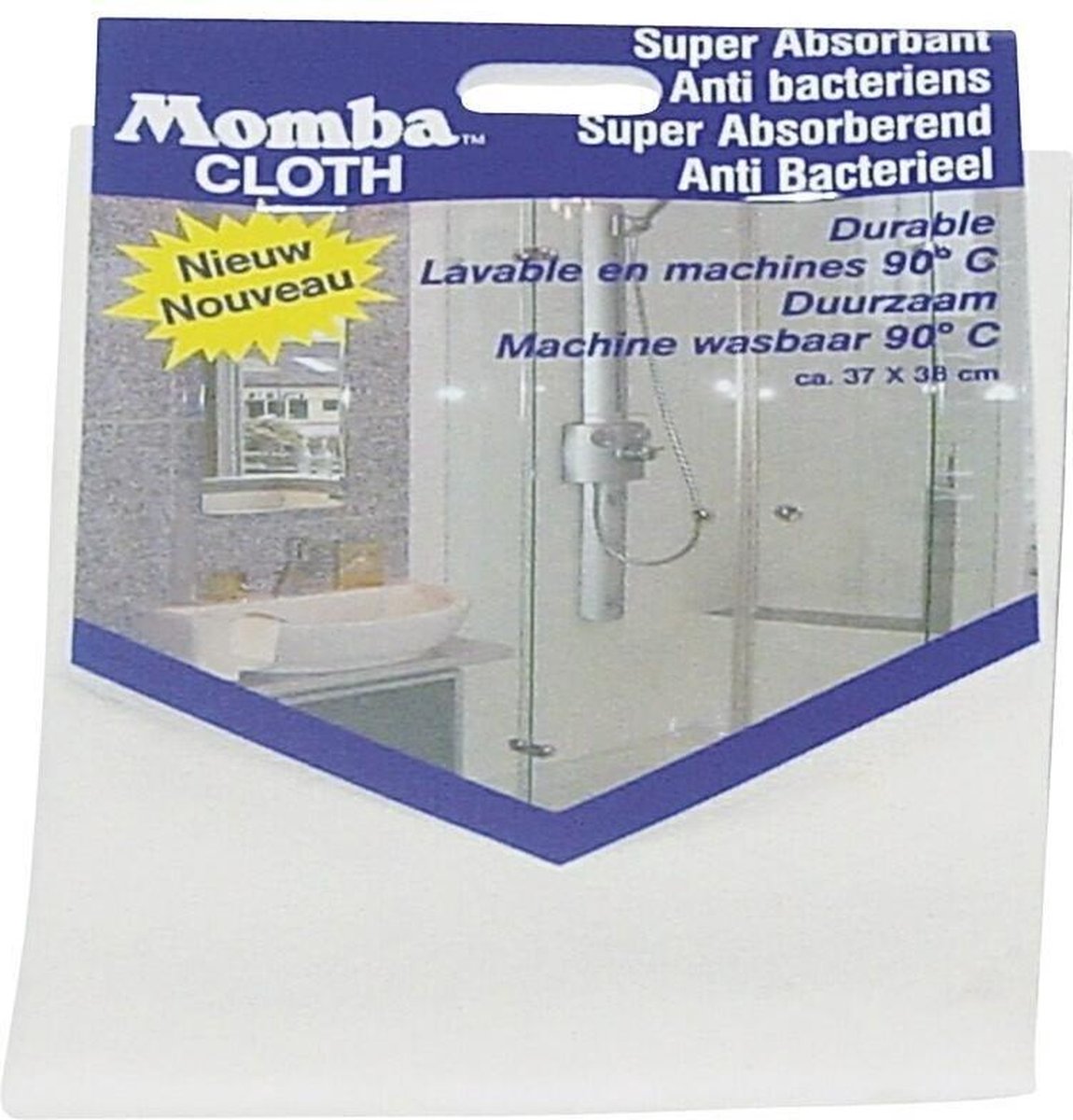 Goedkoopste Momba kunstzeem super absorberend sanitairzeem ca. 37x38 cm wit