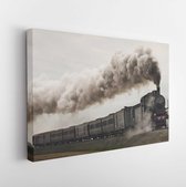 Vintage black steam train - Modern Art Canvas  - Horizontal - 354583604 - 115*75 Horizontal