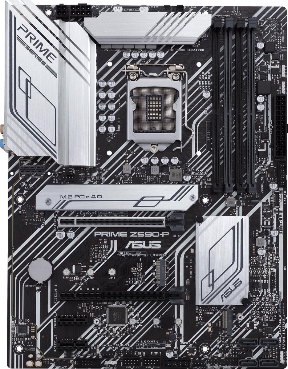 Asus PRIME Z590-P Moederbord Socket Intel 1200 Vormfactor ATX Moederbord chipset Intel® Z590 - ASUS